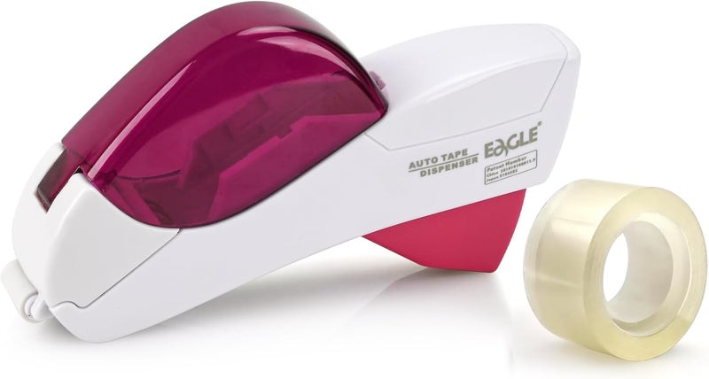 MFBJXC Automatic Tape Dispenser for Wrapping Gifts, Handheld Packaging Tape Dispenser Gun with Cutter, Dispensers for Adhesive Tapes-White - Image 1